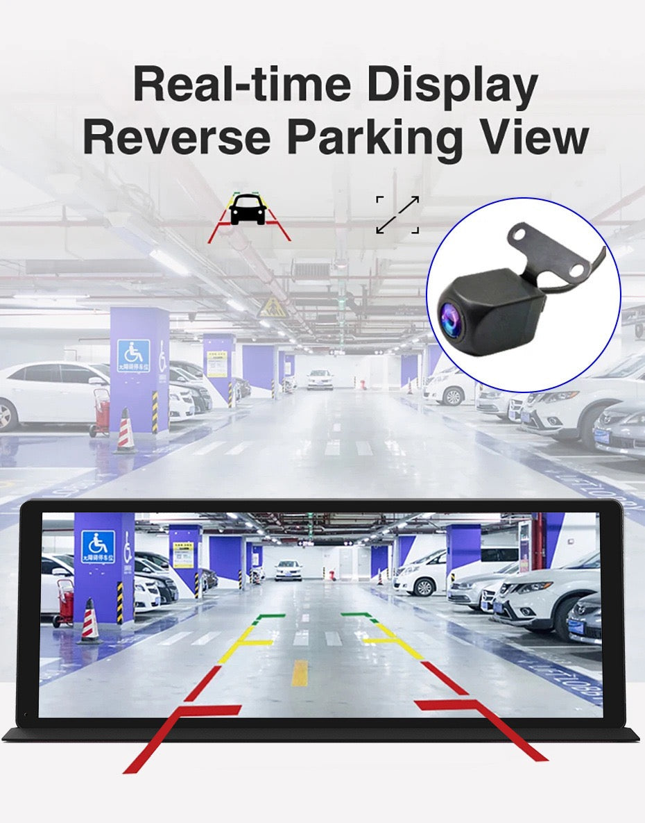 10.26-Inch Central Console Screen | CarPlay, Android Auto, 4K Dash Cam & 1080P Backup Camera