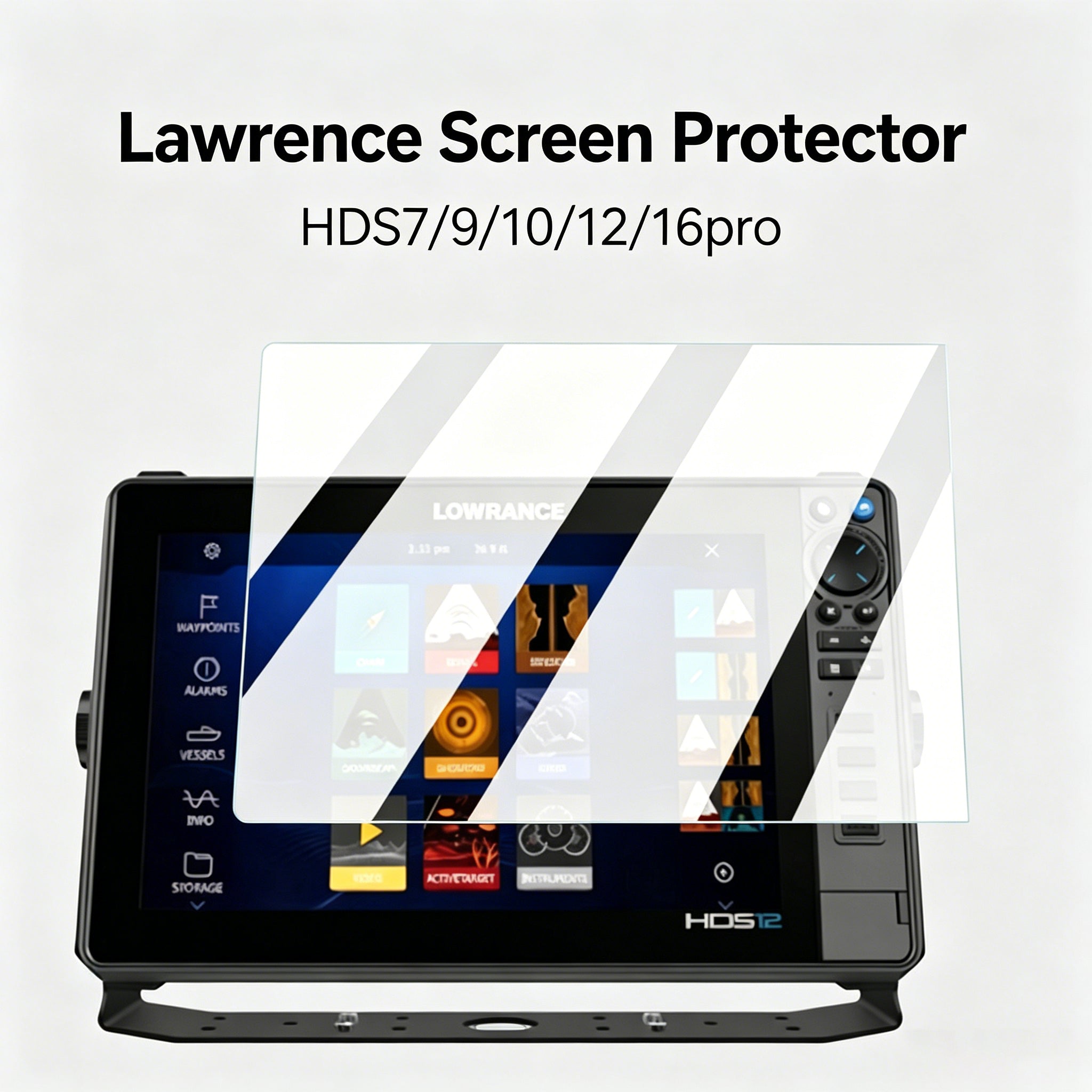 Displayschutzfolie für Lowrance HDS 7/9/10/12/16 Pro – Blendschutzfolie für Marine-Displays