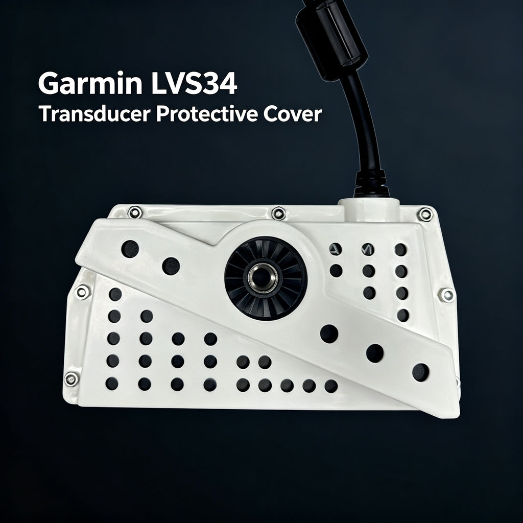 Garmin LVS34 LiveScope Transducer Protective Cover – White ABS, Signal-Safe