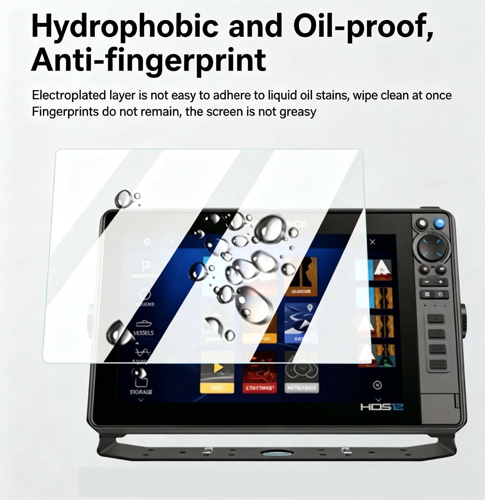 Displayschutzfolie für Lowrance HDS 7/9/10/12/16 Pro – Blendschutzfolie für Marine-Displays