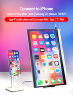1080P high-definition portable monitor 15.6-inch Apple Android mobile phone directly connected to vertical screen display notebook game console external display screen portable monitor manufacturer
