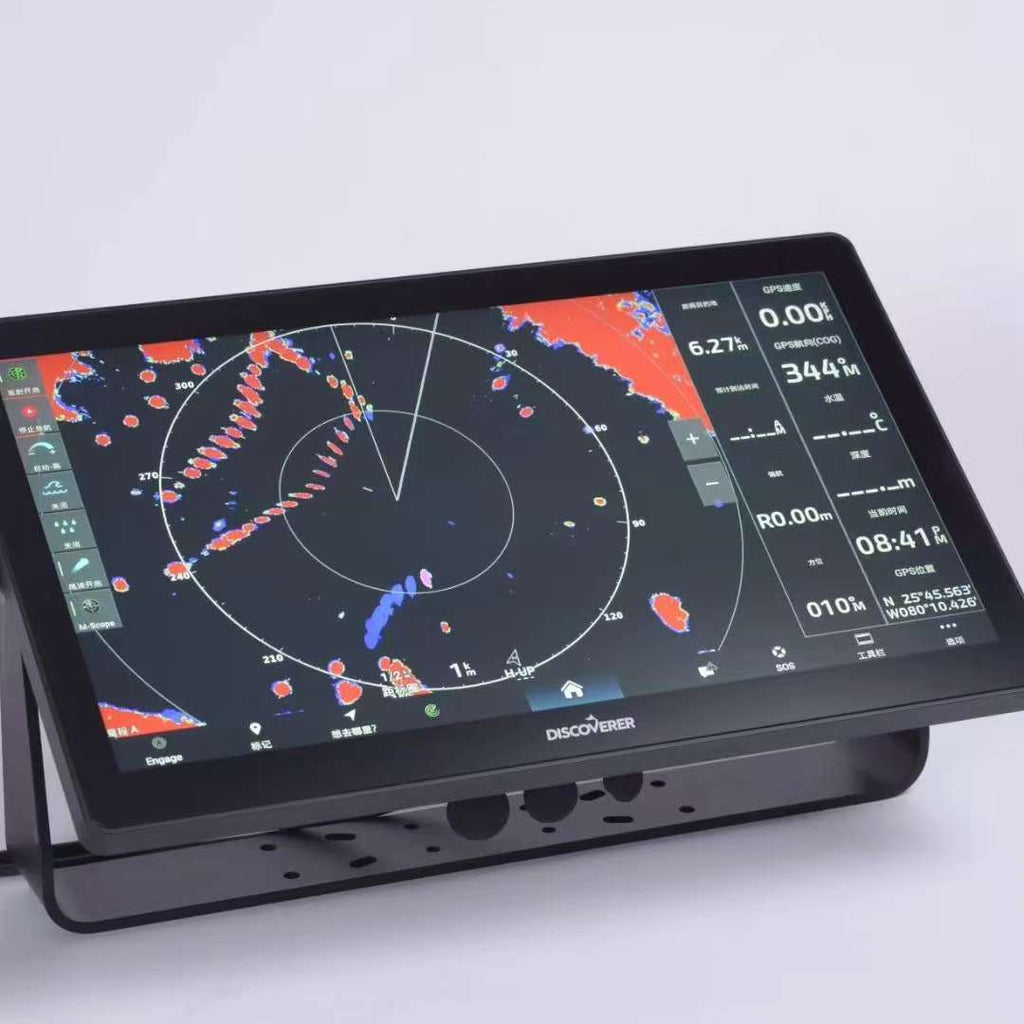 Discoverer features a large 19/22-inch screen that can be used as an extension screen for Garmin's fishing series.