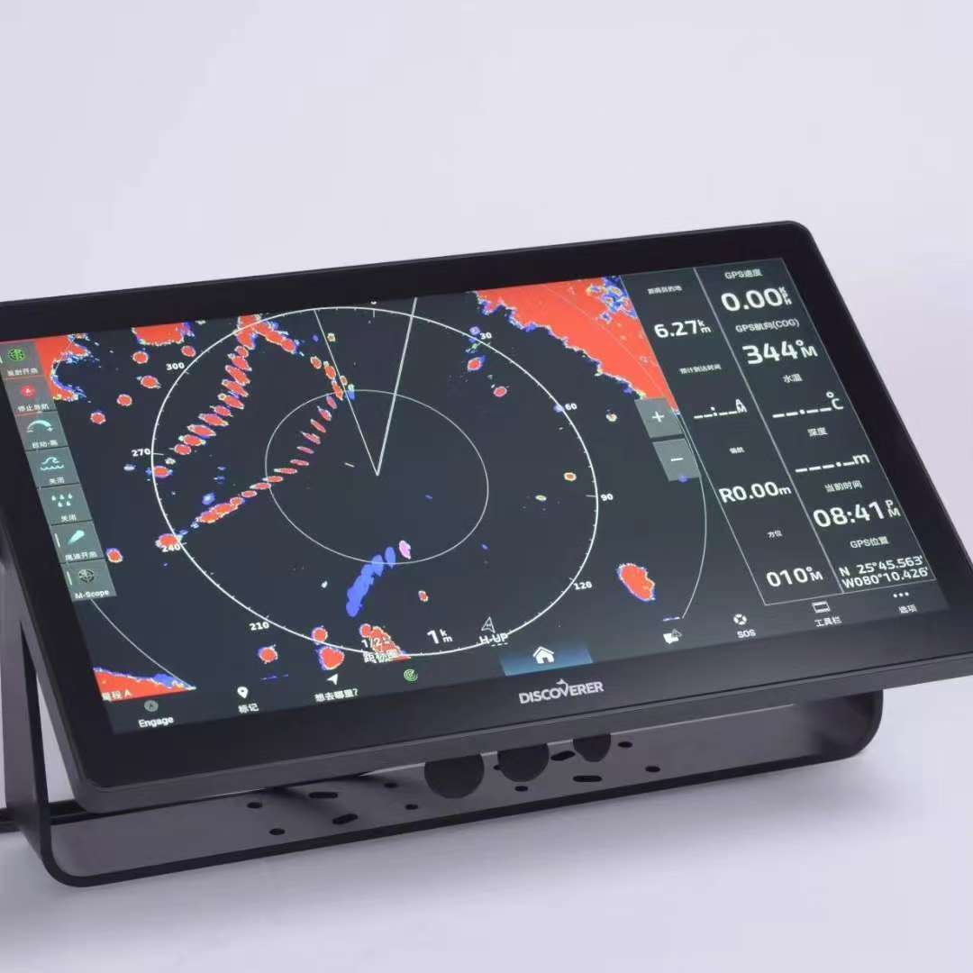 Discoverer features a large 19/22-inch screen that can be used as an extension screen for Garmin's fishing series.