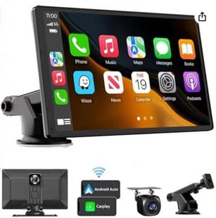 10.26-Inch Central Console Screen | CarPlay, Android Auto, 4K Dash Cam & 1080P Backup Camera