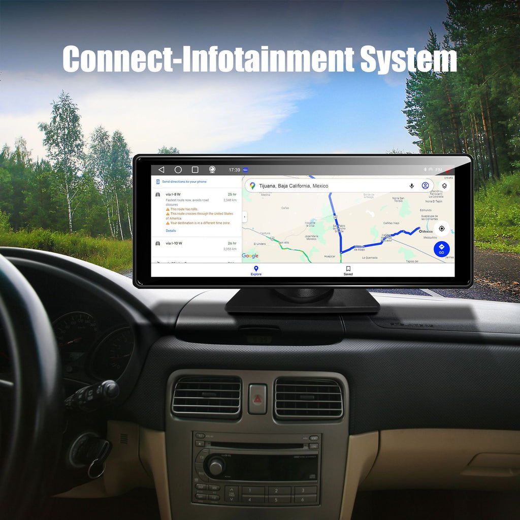 Cross-border 10.26-inch CarPlay dashcam, 4K car navigation system, Android smart car screen, portable screen