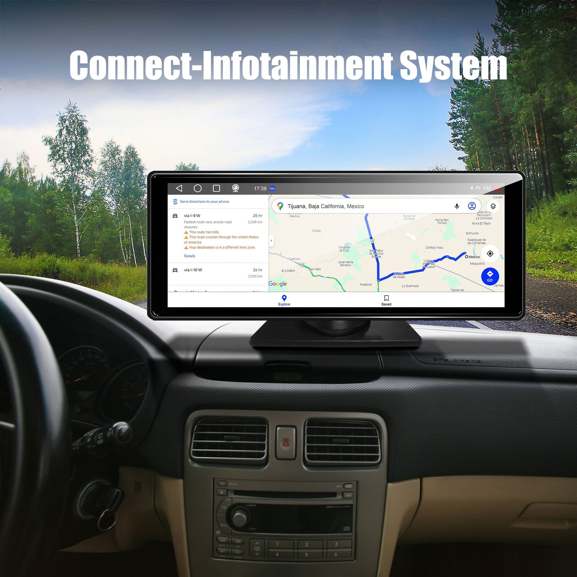 Cross-border 10.26-inch CarPlay dashcam, 4K car navigation system, Android smart car screen, portable screen