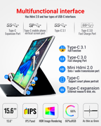 1080P high-definition portable monitor 15.6-inch Apple Android mobile phone directly connected to vertical screen display notebook game console external display screen portable monitor manufacturer
